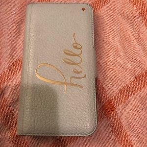 Late Spade iPhone X wallet case